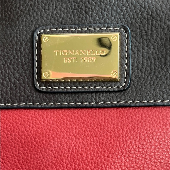 Tignanello Red and Brown Satchel - Picture 10 of 10